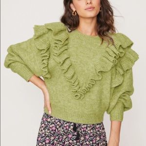 Anthropologie Lost + Wander Frill Sweater